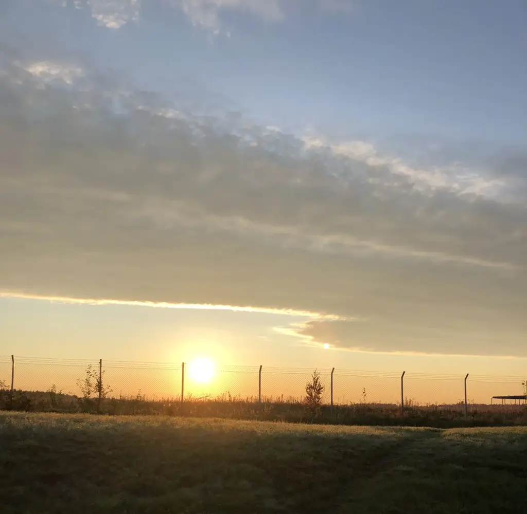 Elokuun aamu ja aurinko