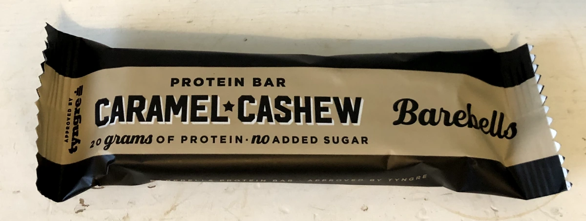Barebells Caramel-Cashew proteiinipatukka. Balls to the Wall blogi. Roope Garcia