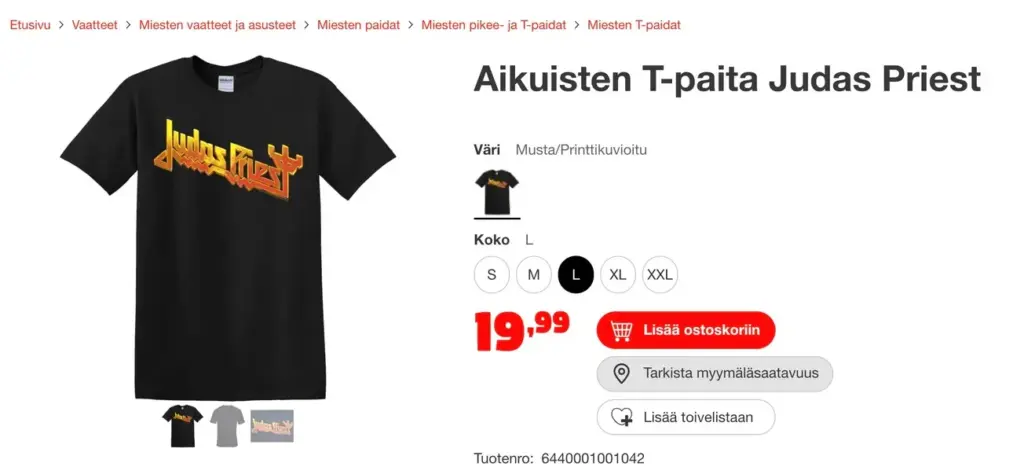 Judas Priest t-paita - Balls to the Wall blogi. Roope Garcia